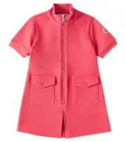 [Moncler Enfant] Moncler Enfant Cotton-blend piqué dress Y 14 red