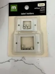 Making Memories Antique White Square Label Holders (4 Count) Scrapbooking Crafts