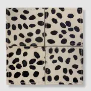 Blue Pheasant Beige Dalmatian Print Coaster Set of 4