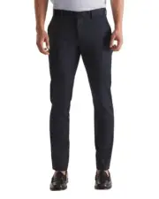 SABA Men's Baxter Slim Chino Pants, Size 38x30, 98% Cotton, Black,