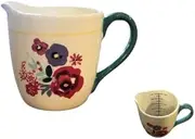 The Pioneer Woman Measuring Cup Ceramic Pitcher 4-Cup, Flea Market Design, with Recipe Card