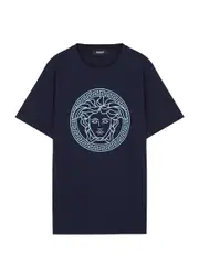Versace Kids Logo-print Cotton T-shirt (8-14 Years) - Navy - 14YR (14 Years) 14YR (14 years)