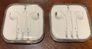 New, 2 Pairs Of Genuine Apple Earbuds 3.5mm Plug Earphones Wired EarPods iPhone