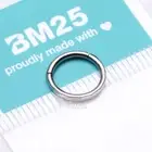 Implant Grade Titanium Rigid Rectangle Faceted Clicker Hoop Ring
