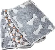 1 Pack 3 Blankets 24x16 inch Super Soft Fluffy Premium Fleece Pet Blanket Flannel Throw for Dog Puppy Cat Paw Small