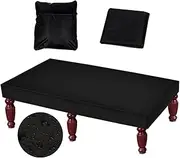 Swpeet 1Pcs Black Polyester Fabric Billiard Pool Table Cover, Heavy Duty 7ft Waterproof Oxford Cloth Cover with Storage Bag, for Snooker Pool Table