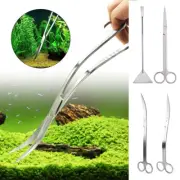 Aquarium Scissor Tweezer Tool Fish Tank Plants Wave Scissors Grass Cleaning Tool
