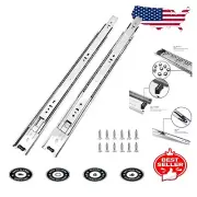 Rust-Resistant 24-Inch Side-Mount Drawer Slides - Smooth & Silent Operation