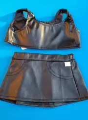 BUILD A BEAR PVC Leather Look Skirt & Top BNWT