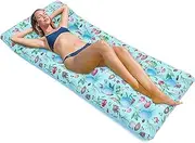Inflatable Pool Float, Pool Float for Adults, PVC Thick Inflatable Pool Float for Adults, Water Lounger Floatie, Foldable Sunbathing Pool Lounge Raft 190 x 88 cm for Summer Outdoor Use