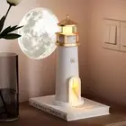 Bluetooth Music Moon Projection Light ABS Sleeping Lamp Desktop Decor