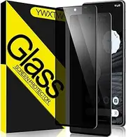 [YWXTW] [2 Pack] Privacy Screen Protector for Google Pixel 7 Pro,Tempered Glass Anti-Spy 9H Hardness Film for Google Pixel 7 Pro,HD Anti-Scratch Easy Install Bubble Free Case Friendly