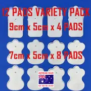 OzMassager HiDow PainPod TENS EMS compatible ELECTRODE 12 PADS VARIETY PACK