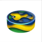 Skin Decal for Amazon Echo Dot (2nd gen) / Dripping Colors Brazil