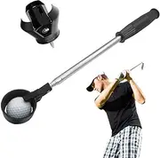 Golf Ball Retrievers,Stainless Steel Telescopic Golf Ball Picker - Portable Stainless Steel Golf Accessories, Golf Ball Pickup Tool, Comfortable Grip Ball Picker