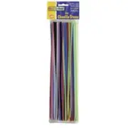 Chenille Kraft 711002 Stems- White- 100 Piece