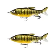 2x 13 Fishing 185mm Glidesdale Jointed Glidebait Fishing Lures - Clear Perch