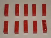 LEGO NEW 1x3 Red Brick (10x) 362221 Brick 3622