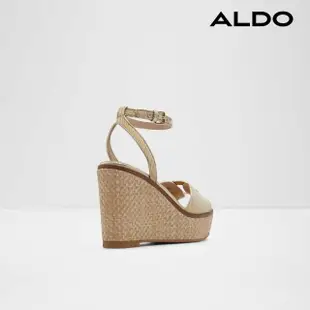 【ALDO】CARRABRIRIA-編織金飾造型厚底楔型涼鞋-女鞋(金色)