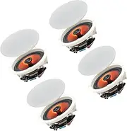 6.5" 4 PCS Ceiling Speakers Home recessed Speaker System Max Power 300 Watts Perfect for Kitchen, Bedroom, Bathroom, Covered Patio