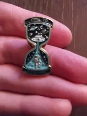 Brand New Space Atomic Outer Space Hour Glass Astronaut Cartoon Enamel Pin OBO