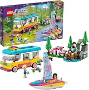 LEGO® Friends Forest Camper Van and Sailboat 41681 Building Kit; Forest Toy