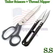 Tailor Scissors 6'' Black Dressmaking Fabric Shears Free Thread Snips 4'' Black