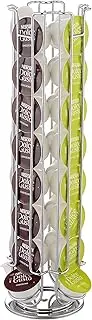 EXZACT EX-DG031-32 Coffee Capsule Holder, Compatible with Dolce Gusto Capsules (32pcs) Rotating Pod Tower Rack