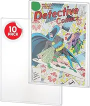 EVORETRO Comic Book Toploader Fits Current, Regular, Silver Age Comics 0.5CM & below 0.19 Inches Thick - Hard Comic Book Case - Comic Book Display, Arcive Grade Comic Book Storage 7.25 x 10.75 inches