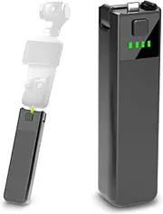 ADDPOWER Portable Battery Grip for DJI Osmo Pocket 3, Built-in 5000mAh Battery, 22.5W Fast Charging, 1/4” Thread, Black, Type-C