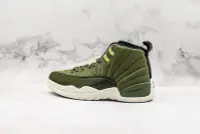 在飛比找Yahoo!奇摩拍賣優惠-Air Jordan 12 CP3 橄欖綠 金扣 麂皮 復古