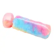 Rainbow Plush Ball Pencil Case Large Capacity Stationery Storage Bag Pouch Box Office School Supplies Gifts For Girls