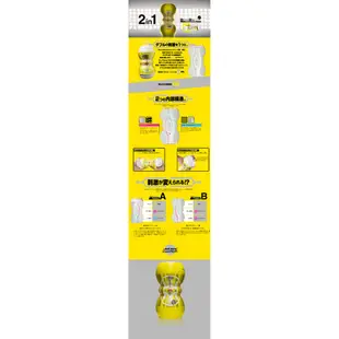 ❤激情情趣社❤日本原裝進口MENS MAX ．SMART Double 雙面可用中央雙通道自慰杯(黃)