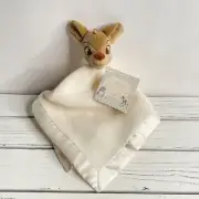 Baby Plush Security Blanket Satin Trim Disney Bambi Deer Lovey Nunu Lovie Unisex