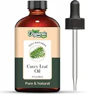 Organic Zing Curry Leaf Oil (Murraya koenigii) Oil | Pure & Natural Essential Oil for Skincare and Hair Care - 118ml/3.99fl oz