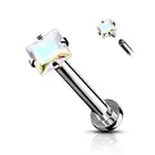 Piercing Ear Labret Stone Squared Aurore Borealis
