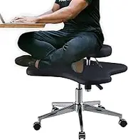 Meditation Chair Home Office Desk Chair, Ergonomic Cross Legged Chair/Height-Adjustable Kneeling Chairs, for Improve Sitting Posture
