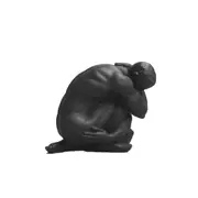 White Moose Resin Body Sculpture Aydian Home/Office Ornament Decor Black
