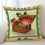 Cool Vintage Art for Kids the Toy Box Painting Cushion Cover