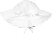 [green sprouts] i play. Baby Solid Brim Sun Protection Hat, White, 9-18 Months