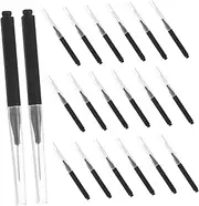 EXAOMBLE 50pcs Black Interdental Brushes for Gum Care Individually Wrapped Toothpicks for Oral Plaque Removal and Fresh Breath Durable Design