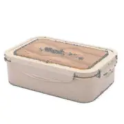 Student Microwave Heated Bento Box Japanese-style Bento Box Set (khaki)