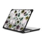 MacBook Pro 14-inch (M1 - M4) Bounce Case FLORAL FLUTTER 2 MACBOOK CLEAR CASE, SPRING FLOWERS WEDDING WILDFLOWERS ILLUSTRATION By Ebi Emporium