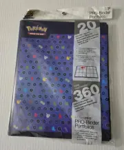 2014 Pokemon TCG Ultra Pro 360 Card Binder - Blue Silhouettes Album Side Loading