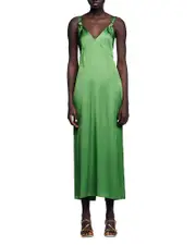 Sandro Cecile Fluid Satin Effect Dress