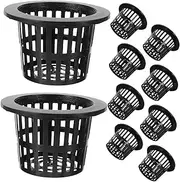 BESPORTBLE 10pcs Plastic Net Cups Hydroponic Pots Small Planting Baskets for Pond Plants