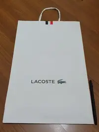 在飛比找Yahoo!奇摩拍賣優惠-LACOSTE 鱷魚牌 名牌精品專櫃 真品 正品 紙袋 手提