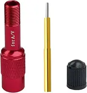 Qianly Bike Fork Valve Pump Adapter, Tire Pump Accessories, Pump Adapter Extender, Extension Converter Nozzle, Red