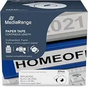 MediaRange Continuous Paper Label for Brother DK-22205 62 mm 30.48 m Black on White