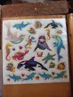 Vintage Lisa Frank Body Stickers / Temporary Tattoos - Glitter Sea Animals NEW!